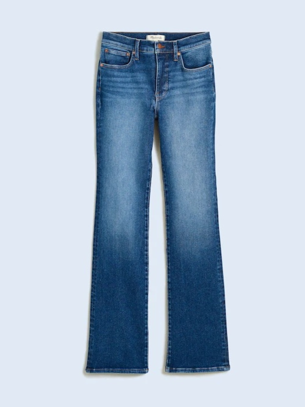 Madewell Curvy Kick Out Jeans Size 26 Dark Indigo Mid Rise Mini-Flare
